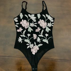 Express sheer black bodysuit